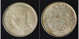 EGYPT 2 Piastres AH 1348 / AD 1929 BP - Silver 0.833 - Fuad I. - VF - 1721