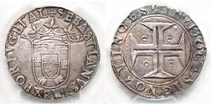 100 Reis Royaume de Portugal (1139-1910) Argent Sebastian of Portugal (1554-1578)