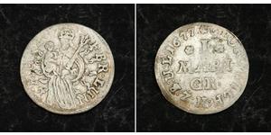  
  1687, Brunswick-Luneburg-Celle,George William. Silver 1  Mariengroschen Coin. aVF!  Mint Year: 1677  Reference: KM-304. Condition: Cleaned (hairlines), otheriwse about VF! Denomination: 1 Mar ...