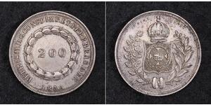 



Untitled Document



1835, Brazil, Pedro I. Scarce Silver 200 Reis Coin. Only 4,894 pcs Struck!
Mint Year: 1835
  Mintage: 4,894 pcs.
  Denomination: 200 Reis
  Reference: KM-455. Scarce!
  C ...