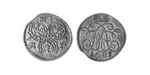 1 Kreuzer Principality of Ansbach (1398–1792) Silver John Frederick, Margrave of Brandenburg-Ansbach (1654 – 1686)