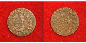  
 
  
 1638, Feudal France, Dombes, Gaston d'Orl&eacute;ans. Copper Double Tournois Coin. VF 
  
 Condition: VF Mint Year: 1638 Region: Dombes (as a French state) Denomination: Double Tournois ( ...