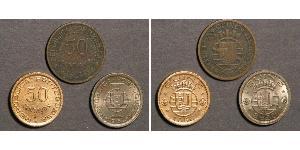   PORTUGUESE GUINEA 1946-1952 50 Centavos-2 1/2 Escudos - 3 Coins