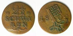 BREMEN (German State) 2-1/2 Schwaren 1802 - Copper - VF - 3492