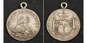  
  1762, Salzburg, Sigismund III von Schrattenbach. Silver Thaler Coin. Suspension Loop!  Mint Year: 1762 Mint Place: Salzburg Denomination: Thaler  (Convention) Reference: Davenport 1254, KM-39 ...