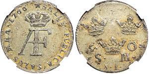 5 Ore Schweden Silber Adolf Frederick of Sweden (1710 - 1771)
