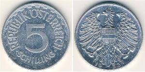 5 Shilling Allied-occupied Austria (1945-1955) Aluminium 