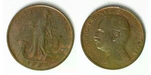 ITALY 1 Centesimo 1912 R - Bronze - Vittorio Emanuele III. - VF - 2763