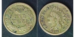 USA Indian Head Cent 1860 - Copper/Nickel - 2262