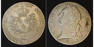 FRANCE 1 Ecu 1762 - Silver 0.917 - Louis XV. - 3026