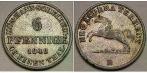 HANNOVER (Germany) 6 Pfennig 1848 B - Billon 0.22 - Ernst August - XF - 909  *