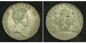  
 
 Urcaquary 
 1836, Hesse-Cassel, William II. Large Silver Crown Thaler (Kronentaler) Coin. R! 
  
 Mint Year: 1936 Mint Place: Cassel Reference: Davenport 743, KM-54. Denomination: Silver Cro ...