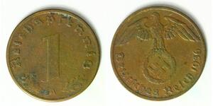GERMANY (Third Reich) 1 Reichspfennig 1936 A - Bronze - VF - 2922