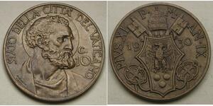 VATICAN 10 Centesimi 1930 / IX - Bronze - Pope Pius XI. - aUNC - 2921 *