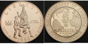 UNITED STATES 1/2 Dollar 1995S Proof - Olympics Atlanta - 1332 