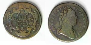 AUSTRIA 1 Kreuzer 1761 K - Copper - Maria Theresa - 576