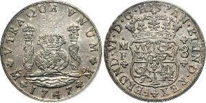 8 Real Virreinato de Nueva España (1519 - 1821) Plata Fernando VI de España (1713-1759)