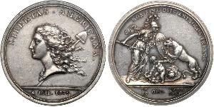  (1783) Libertas Americana Silver Medal. Betts-615. NGC graded AU-53. 47.6 mm, 791 gr. Less than two dozen known in all grades This classic post-Revolution medal is universally revered as the mos ...