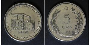 TURKEY 5 Lira 1978 - Stainless Steel - F.A.O. - aUNC - 2353