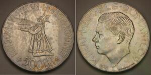 ROMANIA 500 Lei 1941 - Silver 0.835 - Bessarabia Reunion - XF+ - 318 *