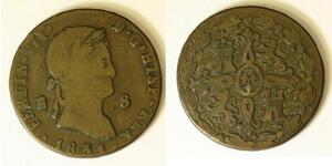 SPAIN 8 Maravedis 1831 - Copper - Ferdinand VII. - 4178