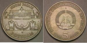 GERMANY (East - DDR) 5 Mark 1986 A - New Palace of Potsdam - aUNC - 68 *
