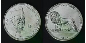 CONGO DEMOCRATIC REPUBLIC 5 Francs 2004 - Pope John Paul II. Visit - aUNC - 4612