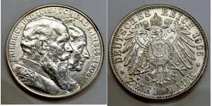 Germany - Baden - 1906 - Silver 2 Mark - KM# 276