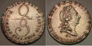 HANNOVER (Germany) 2/3 Thaler 1814 C - Silver 0.993 - George III. - XF - 884 *