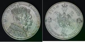 PRUSSIA (German State) 1 Thaler 1861 A - Silver 0.900 - Coronation - 4219