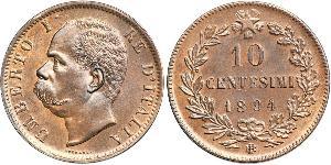 10 Centesimo Kingdom of Italy (1861-1946) Cobre Umberto I (1844-1900)
