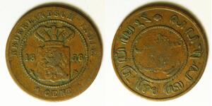 NETHERLANDS EAST INDIES 1 Cent 1856(u) - Copper - William III. - 3644