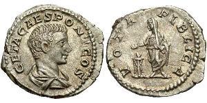 1 Denario Impero romano (27BC-395) Argento Geta (189-211)