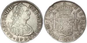 8 Реал Перу Срібло Карл IV король Іспанії  (1748-1819)