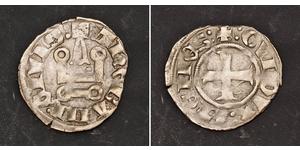  
  1280, Duchy of Athens, Guy II de la Roche. Billon Denier Tournois Crusader Coin.   Mint Period: 1280-1308  Denomination: Billon Denier  Reference: Metcalf 1051-66.  Condition: A nice XF for t ...