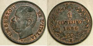 ITALY 1 Centesimo 1896 R - Copper - Umberto I. - UNC - 1794 *