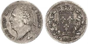Frankreich. Ludwig XVIII. 1814, 1815-1824. 1/2 Franc 1817 K. K.M. 708.6, Gadoury 401. Sehr schön