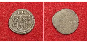  
 
   1717, Bamberg, Lothar Franz von Schönborn. Silver Pfennig Coin. XF!   Mint year: 1717  Reference: KM-97.  Condition: XF fro type!  Denomination: Pfennig (uniface type)   Diameter: 13mm  We ...