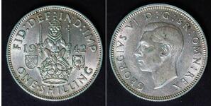 GREAT BRITAIN 1 Shilling 1942 - Silver 0.500 - George VI. - XF- - 1544