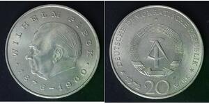 GERMANY (DDR) 20 Mark 1972 A - Copper/Nickel - Wilhelm Pieck - VF - 325