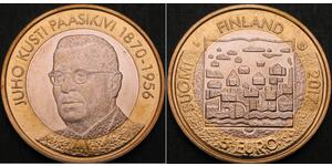 FINLAND 5 Euro 2017 - Bi-Metallic - Juho Kusti Paasikivi - aUNC - 3953 