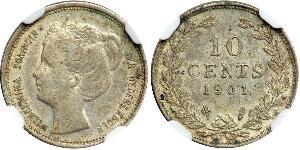 10 Cent Royaume des Pays-Bas (1815 - )  Wilhelmine (reine des Pays-Bas)(1880 - 1962)