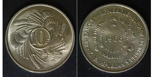 BURUNDI 10 Francs 1968 - Copper/Nickel - F.A.O. - aUNC - 2271