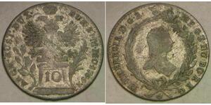 BOHEMIA (Austria) 10 Kreuzer 1765 - Silver - Maria Theresa - VF - 3218 *