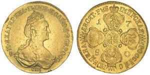 10 Ruble Russian Empire (1720-1917) Gold Catherine II (1729-1796)