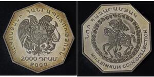 ARMENIA 2000 Dram 2000 Proof - Silver 0.925 - Millennium - 630