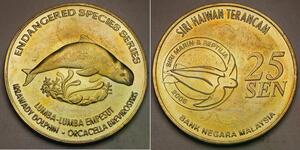 MALAYSIA 25 Sen 2006 - Endangered Species / Irrawaddy Dolphin - aUNC - 574 *