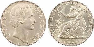 Allemagne, Bavière (royaume de), Louis II, thaler historique, 1871 Munich A/LVDWIG II - KŒNIG V. BAYERN. Tête nue à droite de Louis II, au-dessous signature J. RIES. R/DURCH KAMPF - UND SIEG - ZU ...
