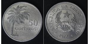 GUINEA BISSAU 50 Centavos 1977 - Aluminum - F.A.O. - aUNC - 4398