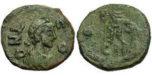1 Follis / 1 AE4 Impero bizantino (330-1453) Bronzo Leone I il Trace (401-474)